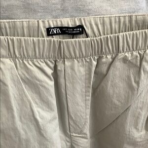 Zara Cream Elastic Waist Pants
